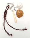 Bag Charm | Mini Baseball, Pretzel Puff, Heart Keychain Accessory