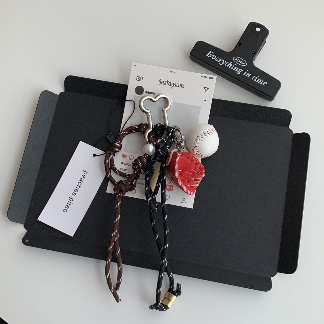 Bag Charm | Mini Baseball, Pretzel Puff, Heart Keychain Accessory